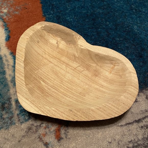 NEW! Handcrafted Wood Heart by Creative co-op - Picture 3 of 4